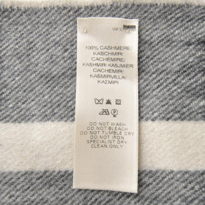 Burberry Cashmere Check Fringe Scarf Black 2 of 4