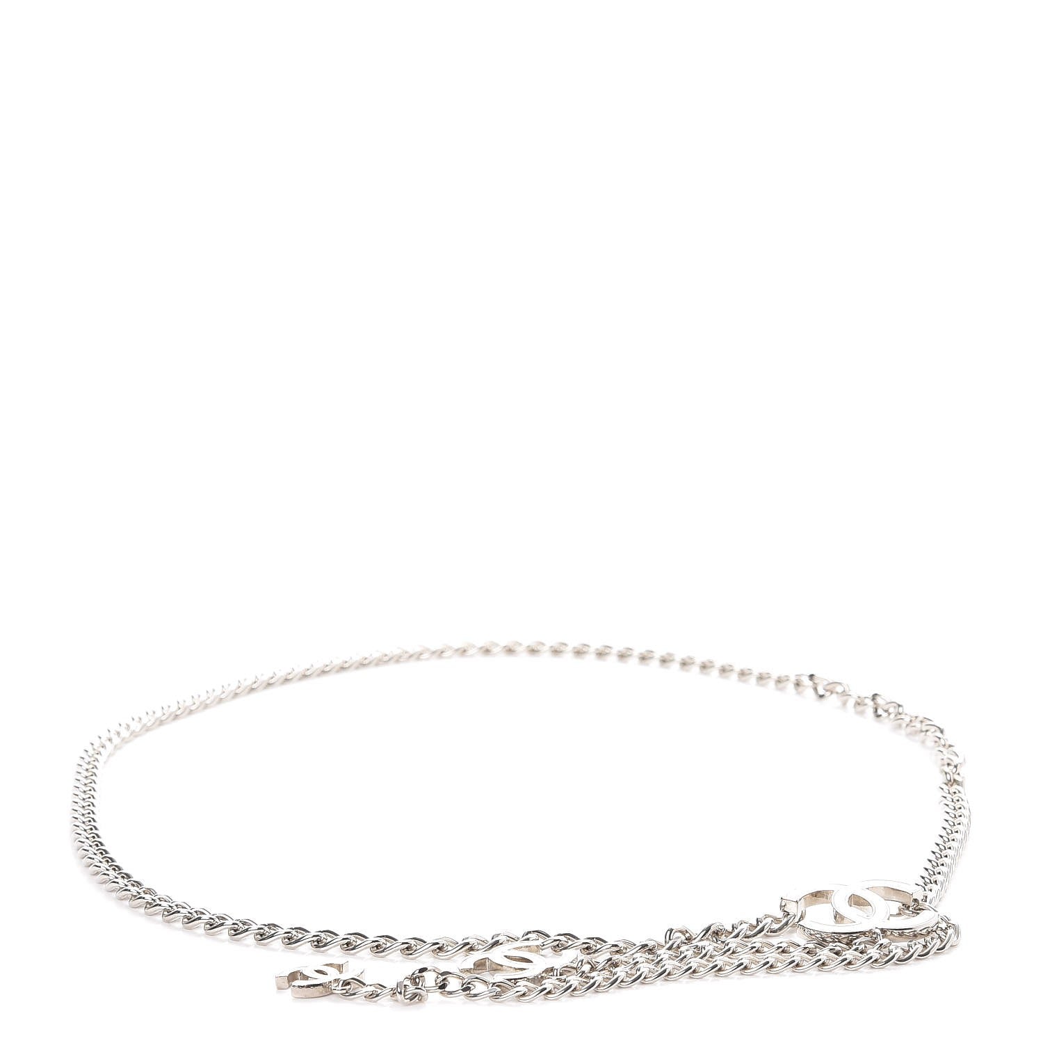 Chanel Chain Enamel CC Belt White Silver 1 of 7