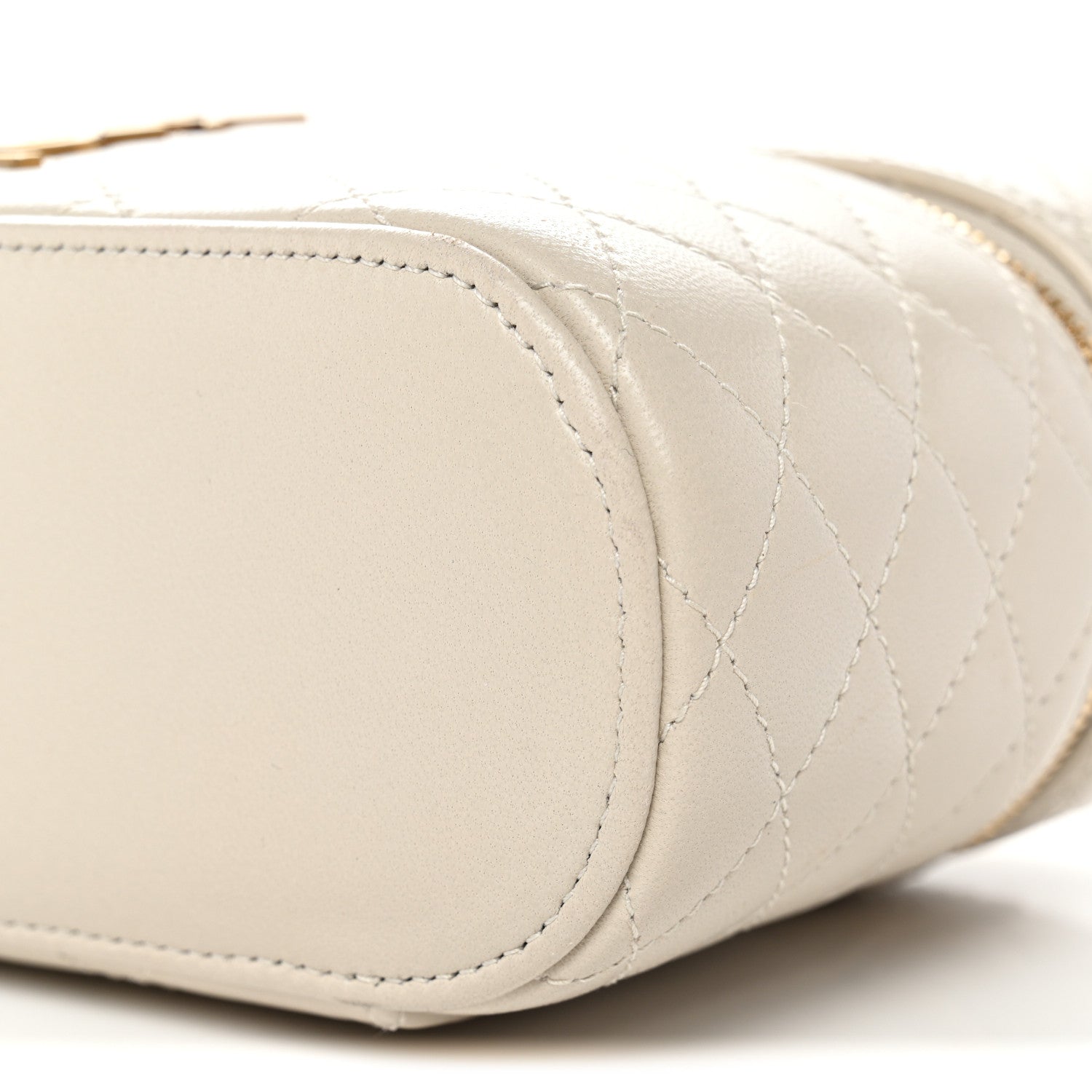 Saint Laurent Lambskin Quilted Mini Gaby Vanity Case Crema Soft 9 of 9
