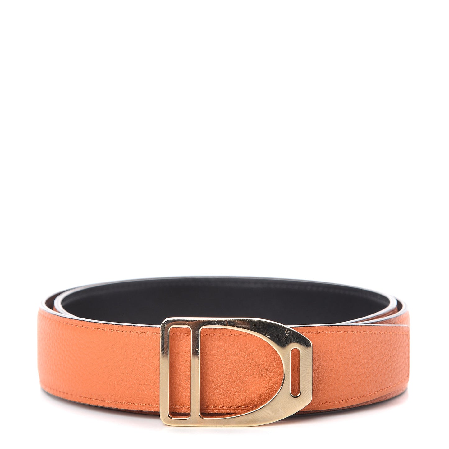 135 Togo 32mm Stirrup Belt 80 Black Orange