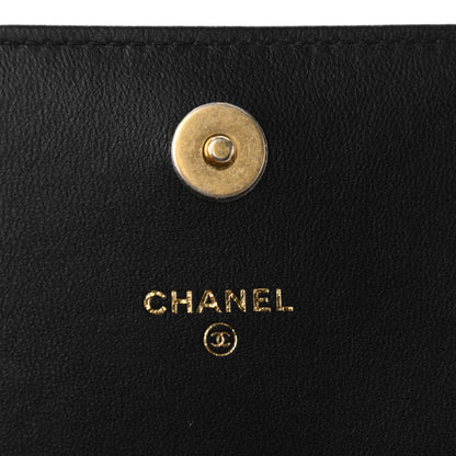Chanel Lambskin Quilted Coco Clips Wallet On Chain WOC Black 6 of 15