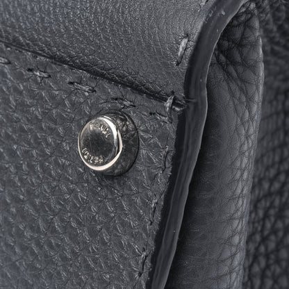 Fendi Cuoio Romano Selleria Bi-Color Medium Peekaboo Iconic Satchel Asfalto Latte 16 of 18