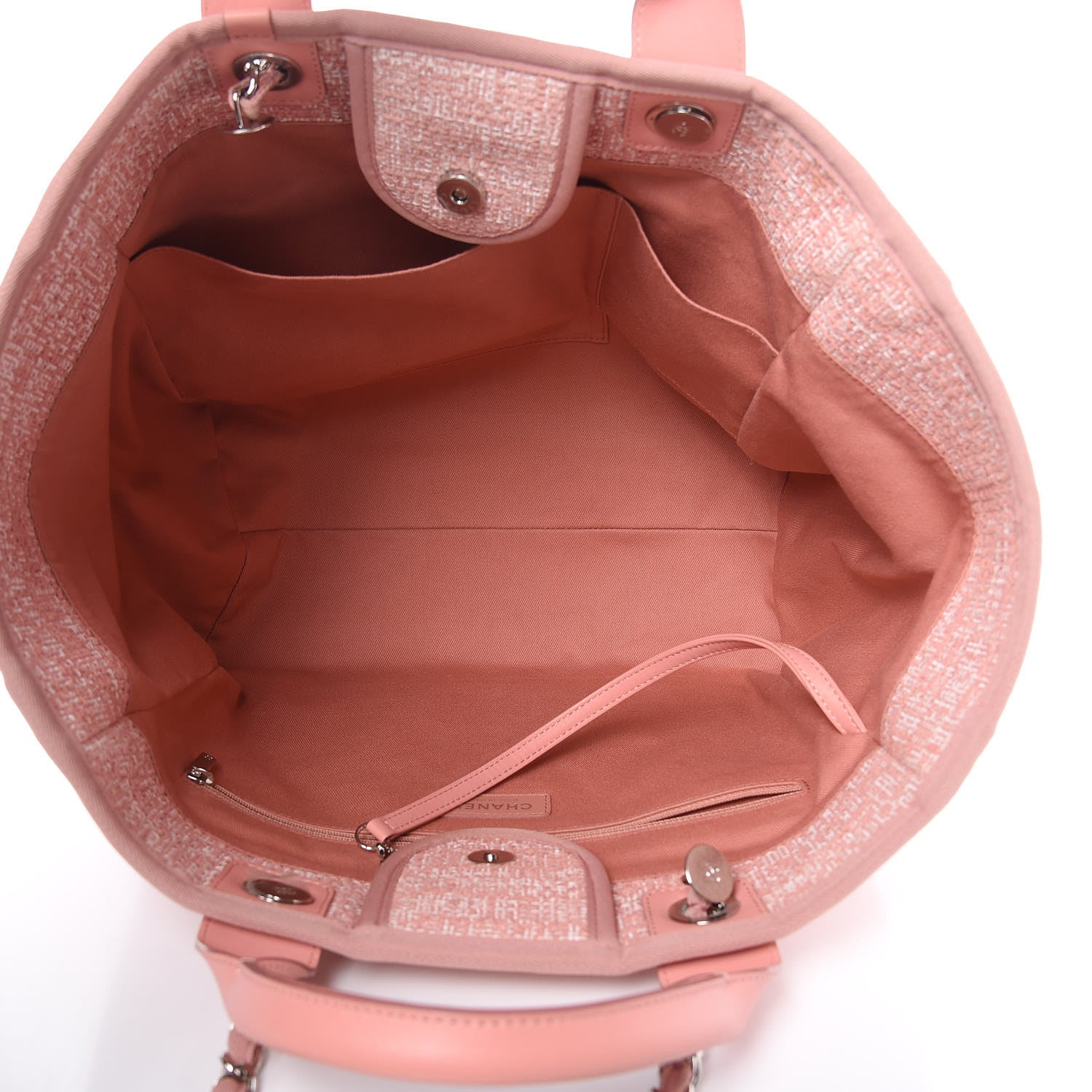 Chanel Canvas Large Deauville Tote Pink 5 of 12