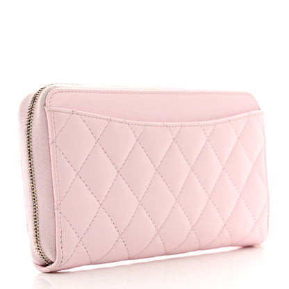 Chanel Caviar Quilted Large Gusset Zip Around Wallet Light Pink 3 of 11