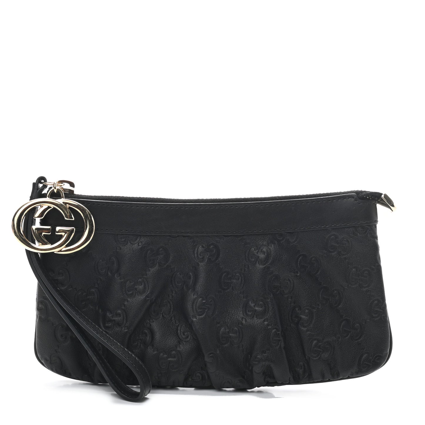 Guccissima Signature New Britt Wristlet Black