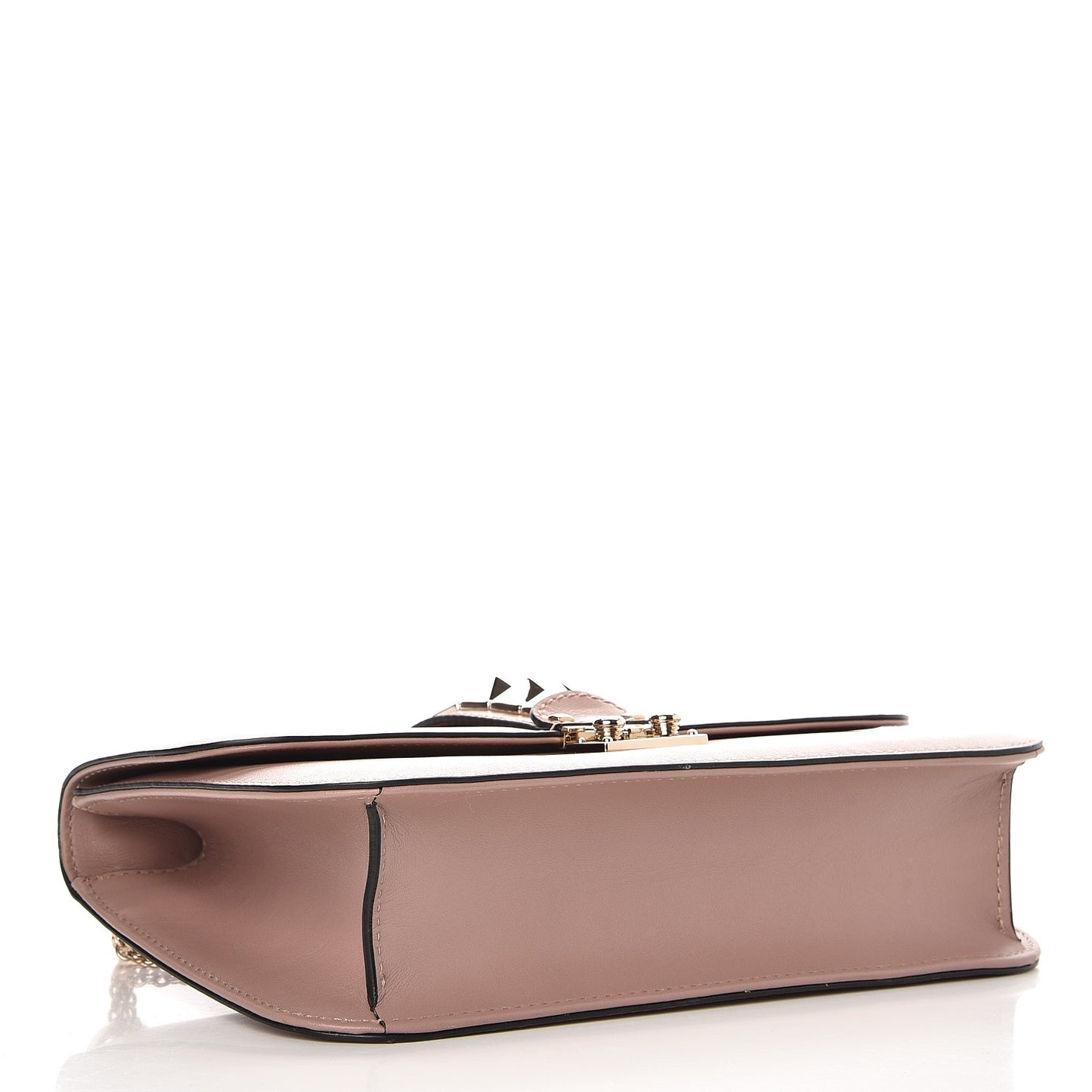 Vitello Medium Glam Lock Rockstud Flap Poudre