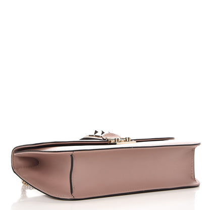 Valentino Garavani Vitello Medium Glam Lock Rockstud Flap Poudre 3 of 6