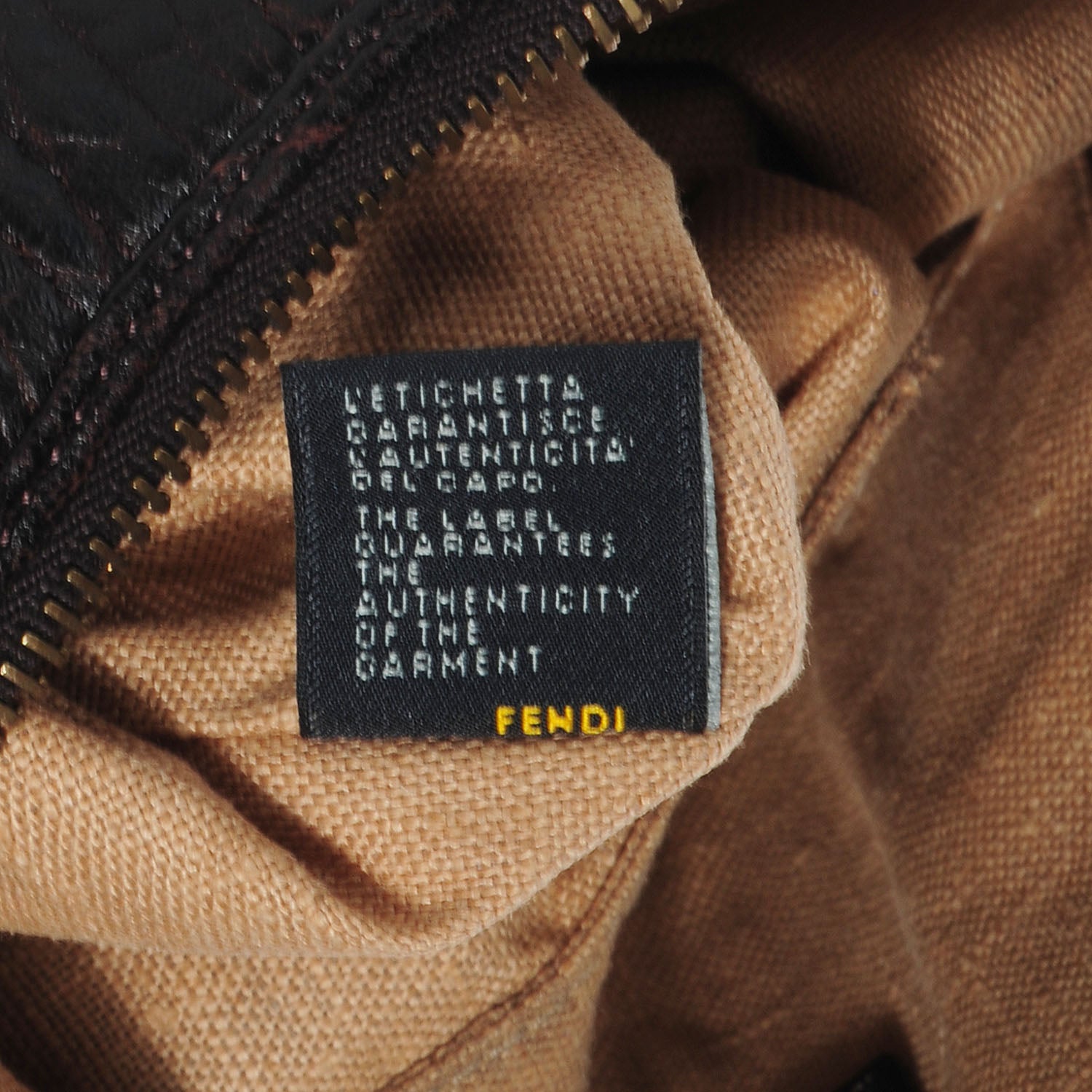 Fendi Zucca Nappa Nuvolata Vitello Tortuga Medium Spy Hobo Tobacco Moro 8 of 9
