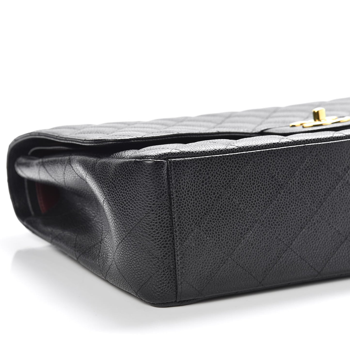 Caviar Quilted Maxi Double Flap Black