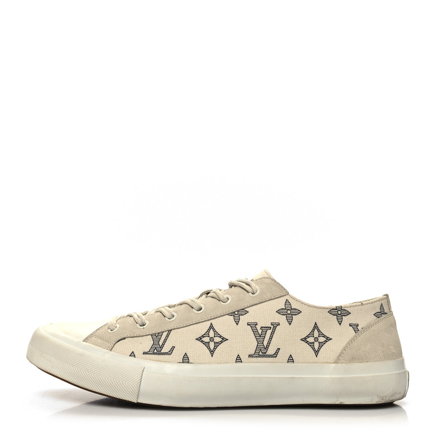 Louis Vuitton Canvas Suede Monogram Mens Tattoo Sneaker Boots 8.5 Dune 1 of 8