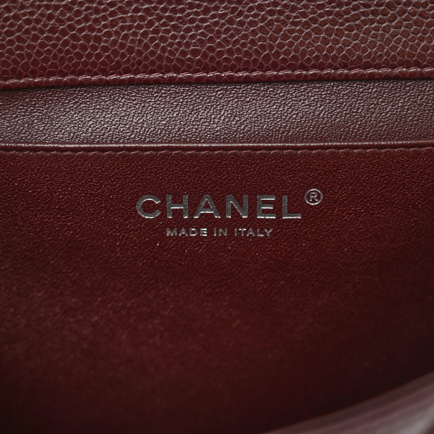 Chanel Caviar Quilted Clutch With Chain Flap Burgundy Burgundy 6 of 10