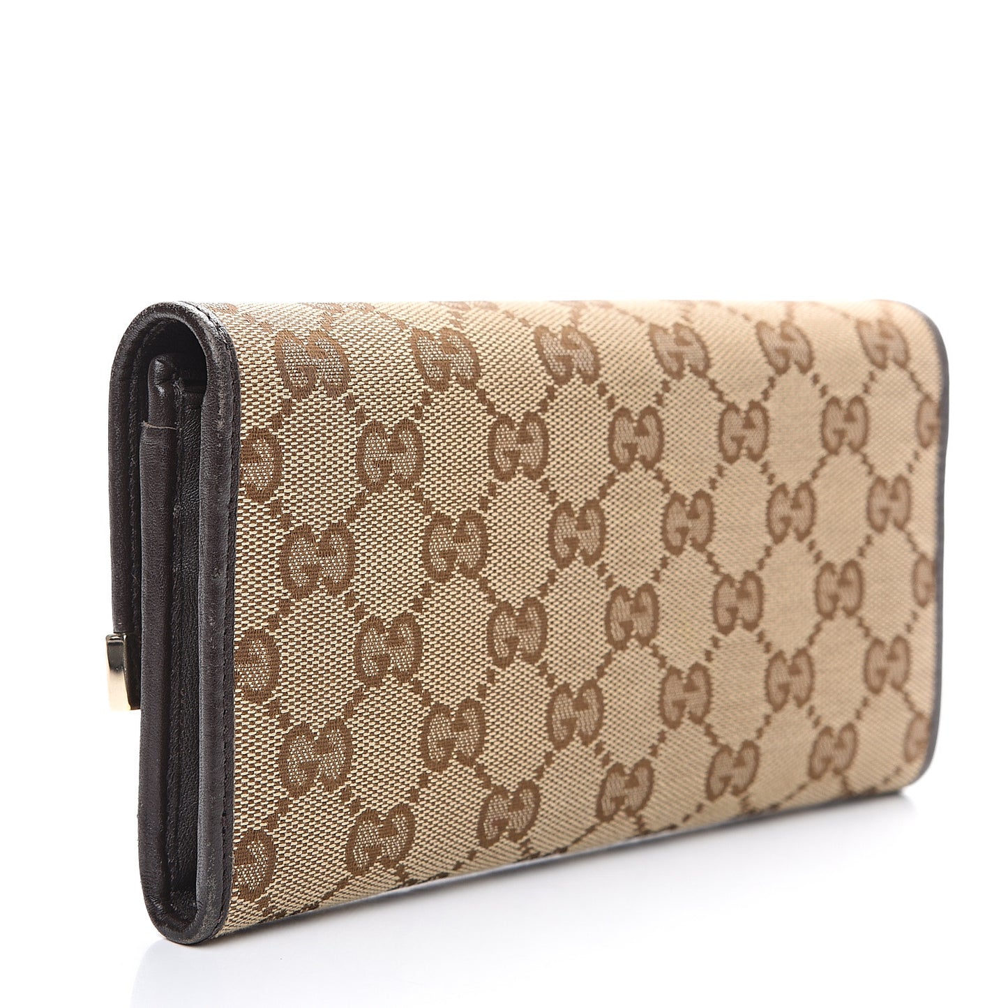 Monogram Margaux Calfskin Dice Continental Flap Wallet Beige Ebony Cocoa