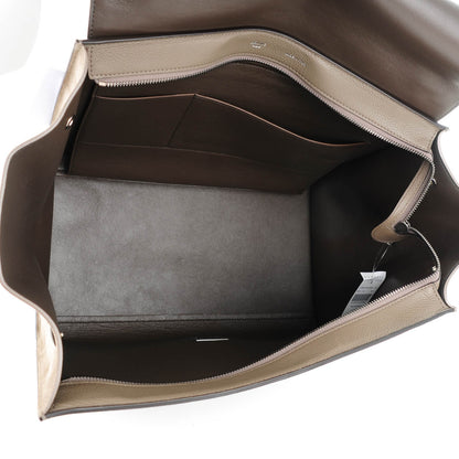 Celine Drummed Calfskin Suede Large Trapeze Souris 6 of 8