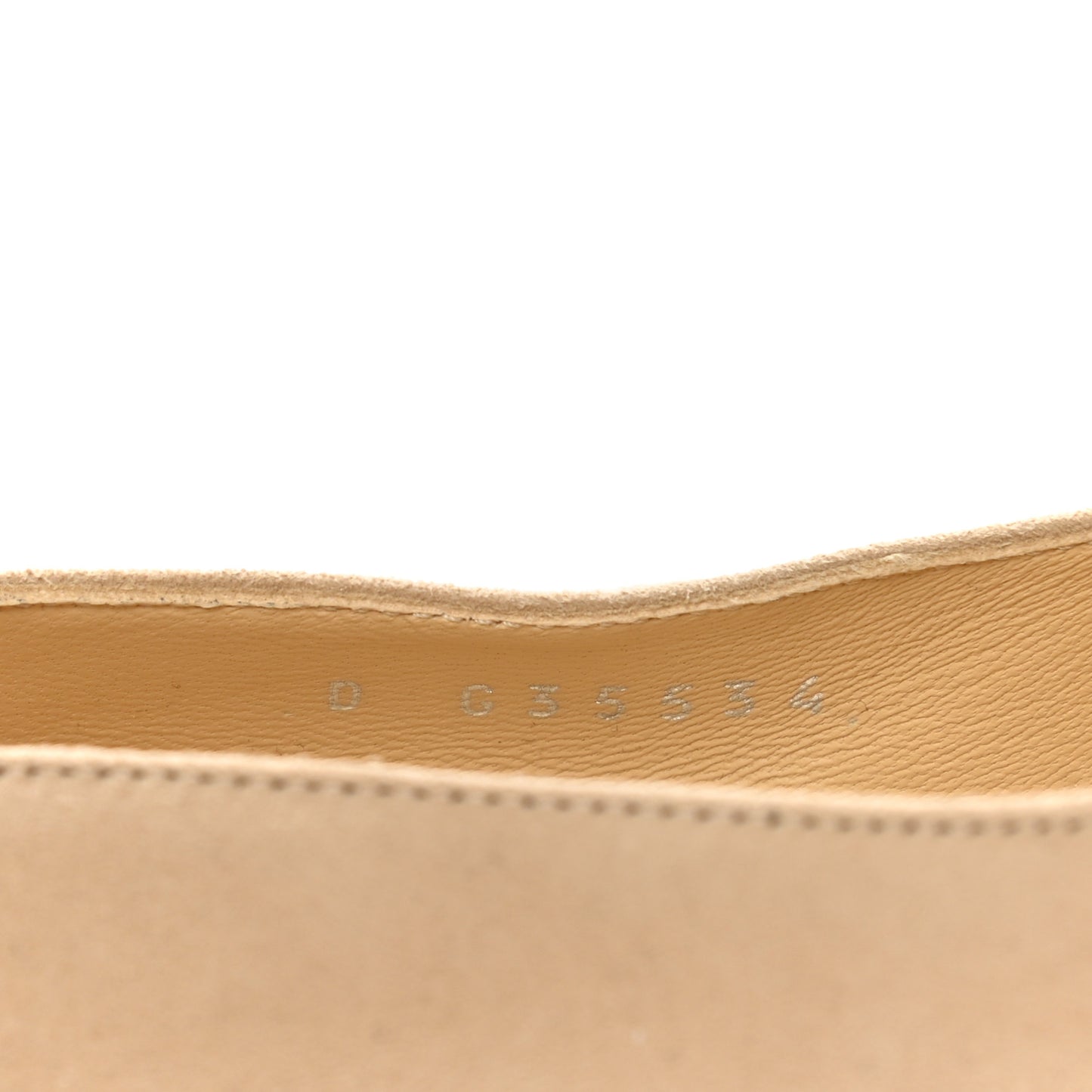 Suede Patent Calfskin Cap Toe Pearl Pumps 35 Beige Black