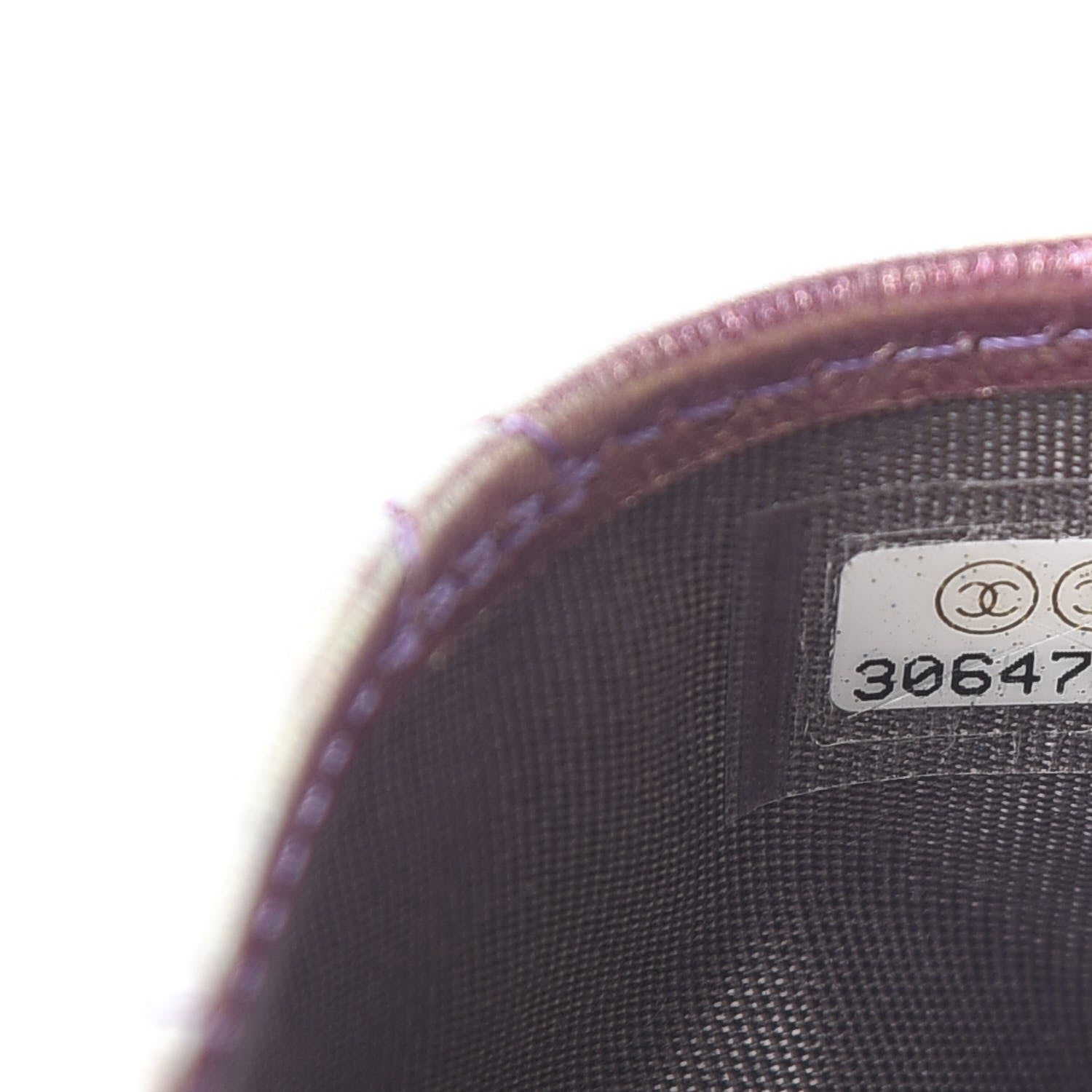 Chanel Iridescent Lambskin Quilted Card Holder Purple 8 of 9
