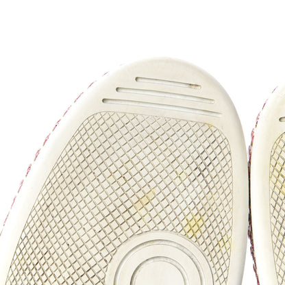 Gucci Laminated Nappa Crystal Web Bee Embroidered Trapuntata Womens Ace Platform Sneakers 36.5 Argento 10 of 12