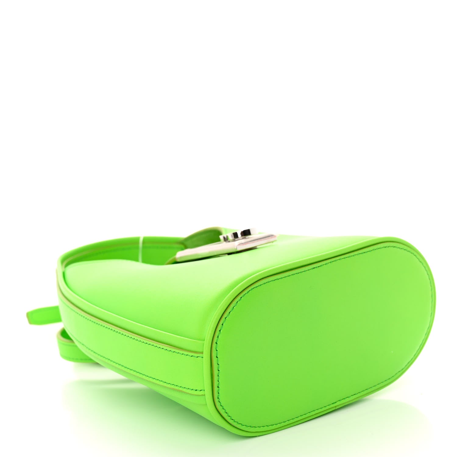 Salvatore Ferragamo Soft Calfskin Mini Gancini Hobo Lime 4 of 9