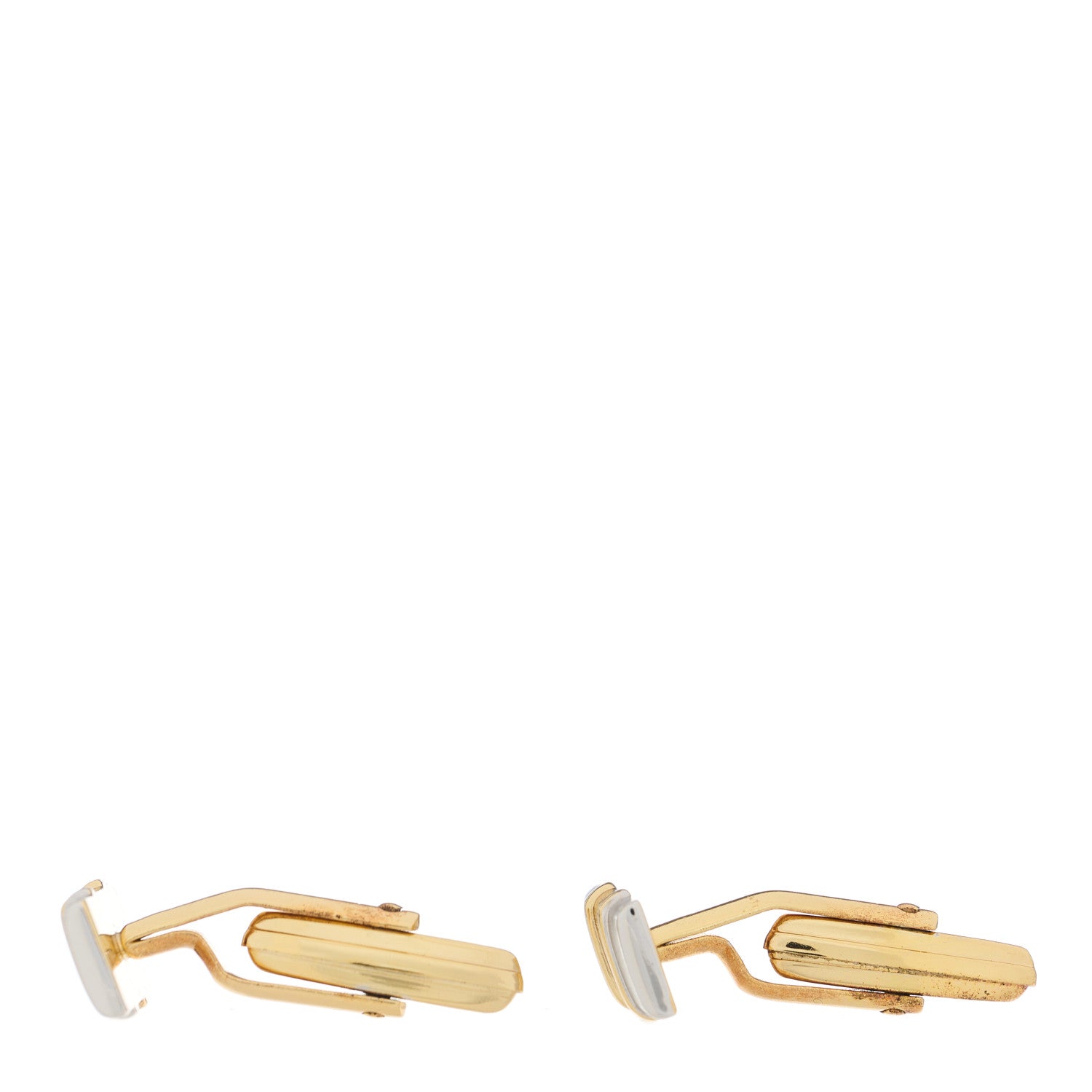 Christian Dior Homme Logo Cufflinks Gold Silver 4 of 9