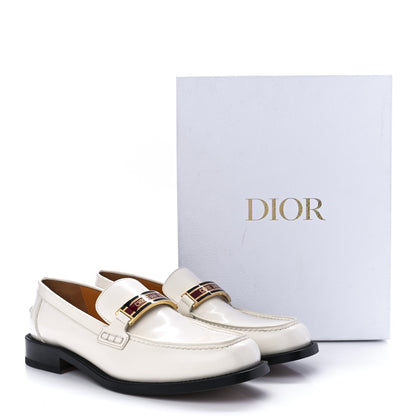 Christian Dior Brushed Calfskin Dior Code 15mm Loafers 41 Off White 9 of 9