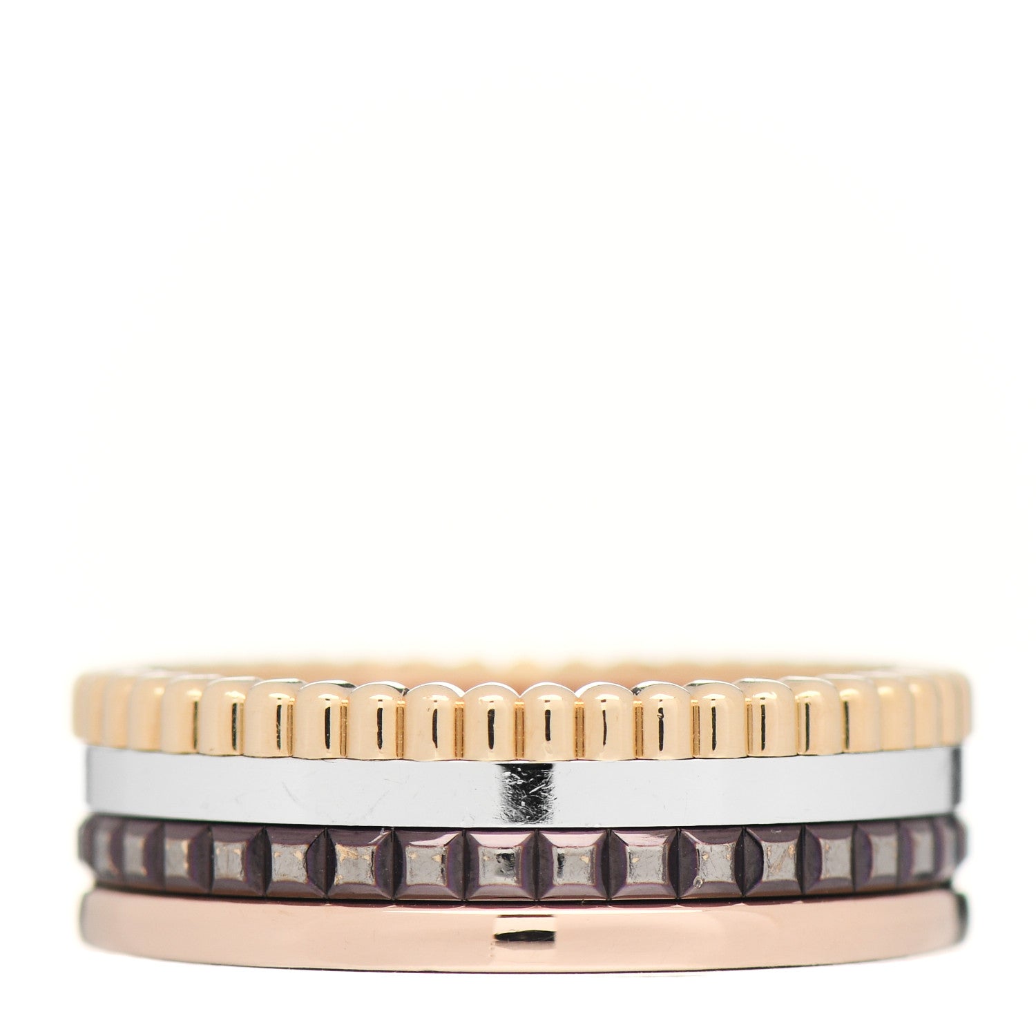 Boucheron 18K Pink Yellow White Gold PVD Small Quatre Classique Ring 55 7.25 3 of 4