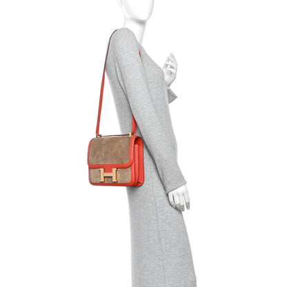 Hermes Veau Doblis Swift Constance 24 Chamois Capucine 2 of 10