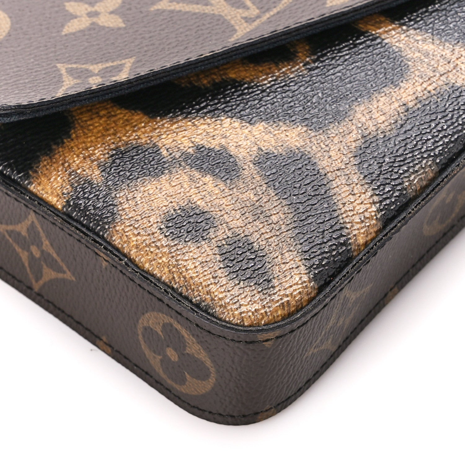 Louis Vuitton Monogram Animal Print Pochette Felicie Chain Wallet 13 of 15