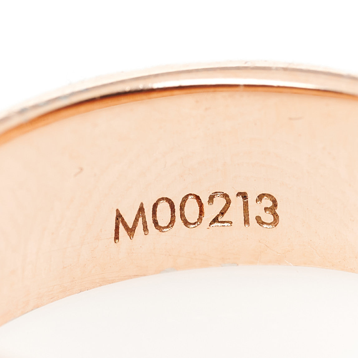 Brass Monogram Engraved Nanogram Ring S Pink Gold