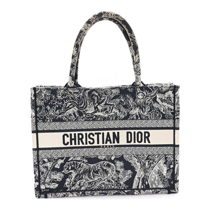 Christian Dior Canvas Embroidered Medium Dioriviera Toile De Jouy Reverse Book Tote Blue 1 of 10