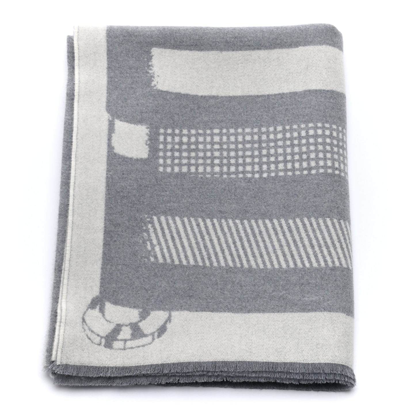 Wool Les Sangles Blanket Galet