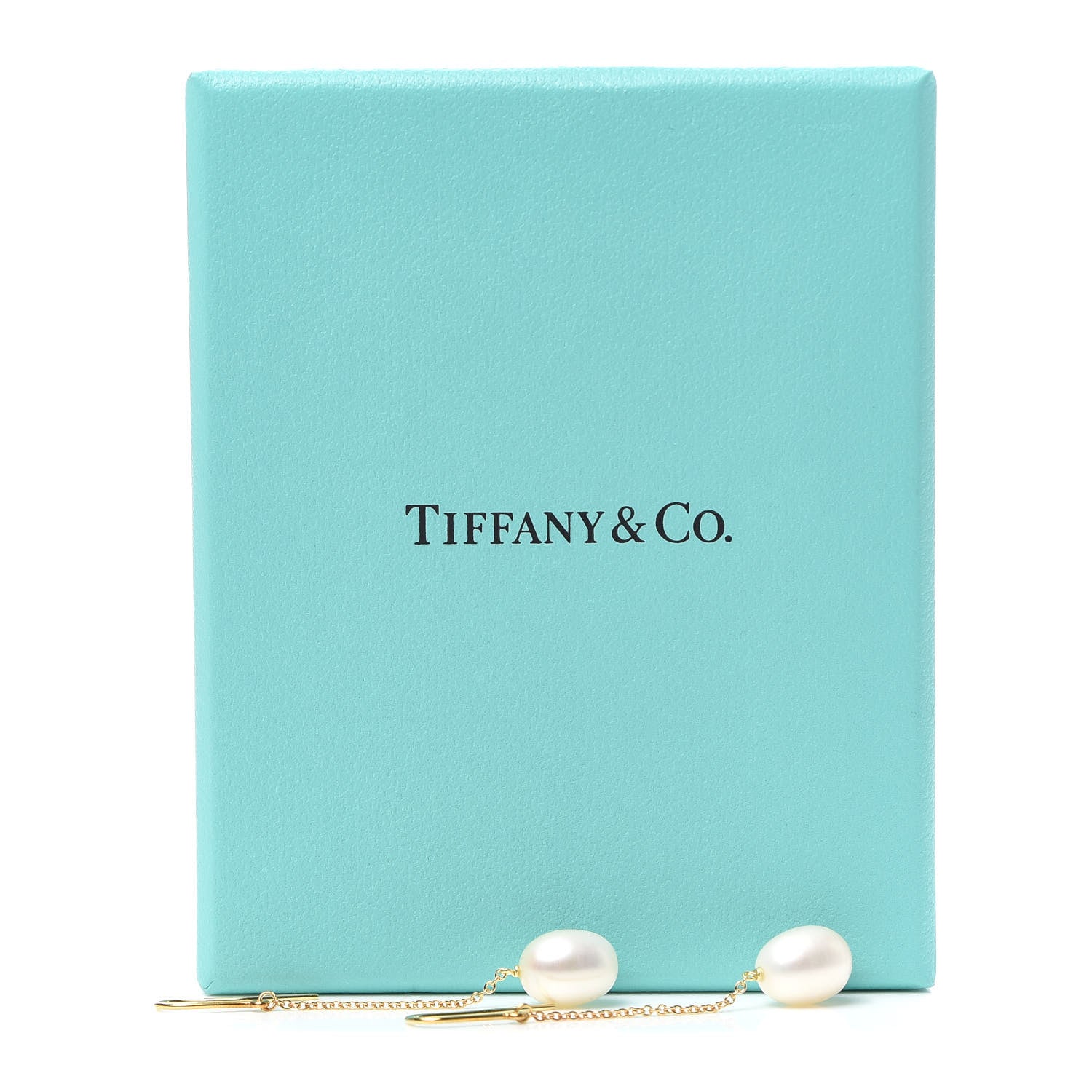 Tiffany 18K Yellow Gold Elsa Peretti Pearls By The Yard Drop Earrings 4 of 4