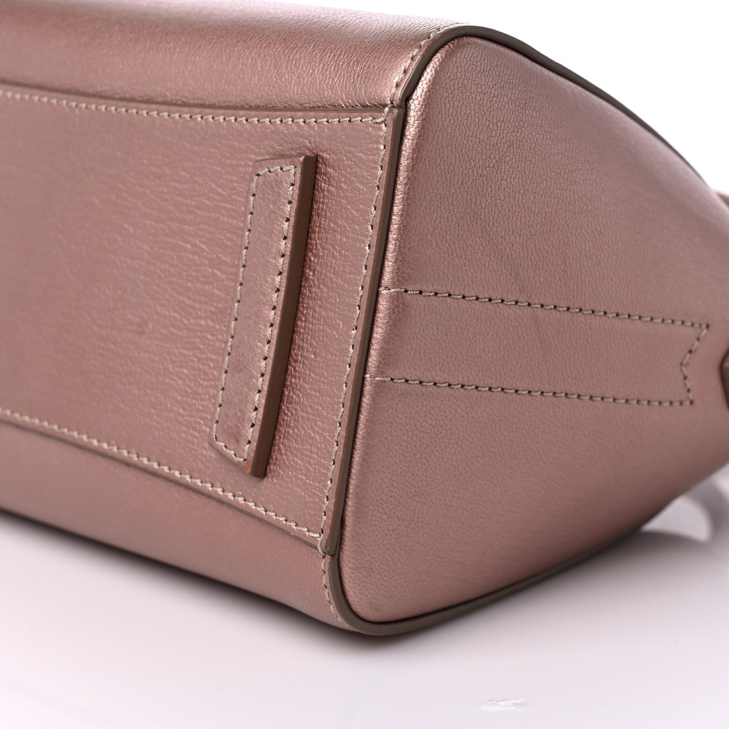 Metallic Sugar Goatskin Mini Antigona Light Pink