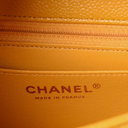 Chanel Caviar Quilted Mini Rectangular Flap Yellow 6 of 8