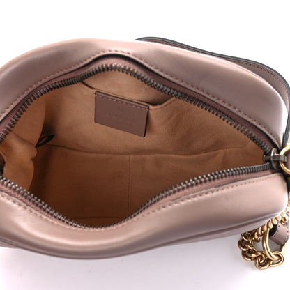 Gucci Calfskin Matelasse Mini GG Marmont Chain Shoulder Bag Porcelain Rose 5 of 12