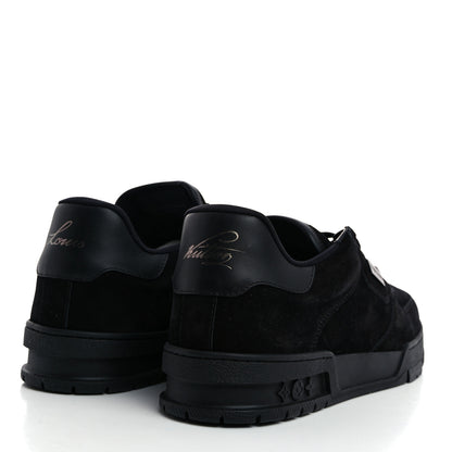 Louis Vuitton Suede Mens LV Trainer Sneakers 6.5 Black 4 of 8