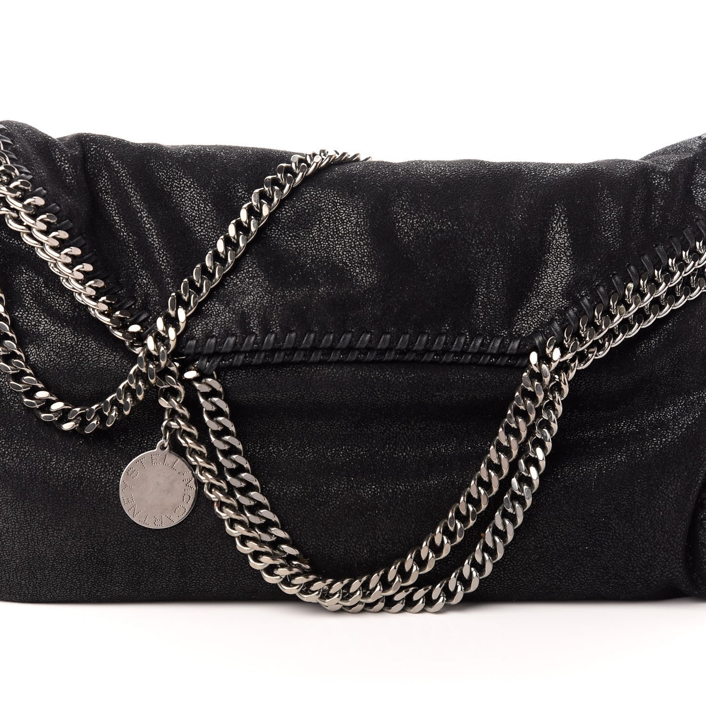 Shaggy Deer Falabella Fold Over Tote Black