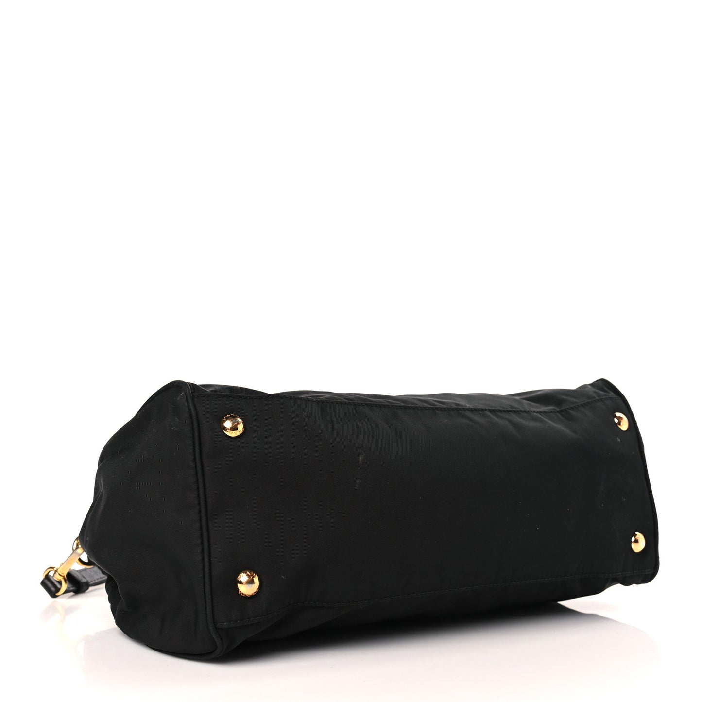 Tessuto Nylon Saffiano Shopping Tote Black
