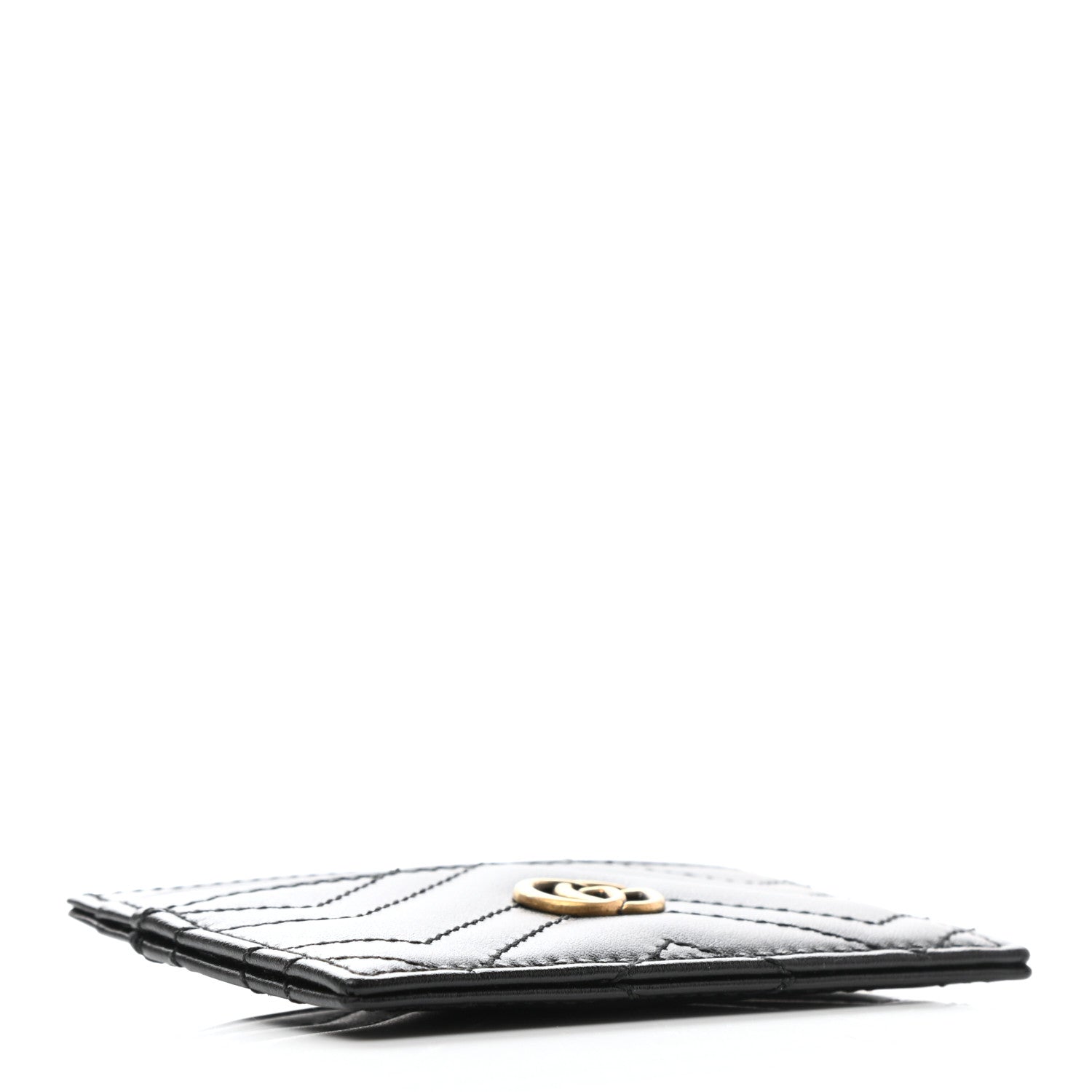 Gucci Calfskin Matelasse GG Marmont Card Holder Black 4 of 7