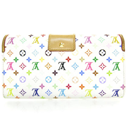 Louis Vuitton Monogram Multicolor Sarah Noeud Wallet White Litchi 2 of 7