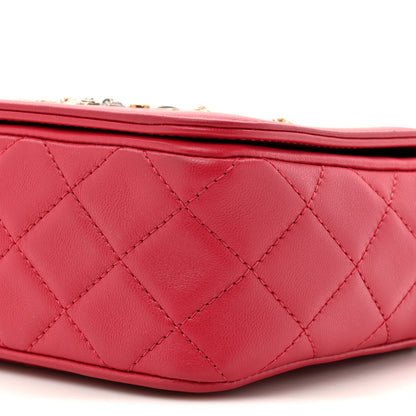 Chanel Lambskin Quilted Lucky Charms CC Crossbody Messenger Flap Red 9 of 11