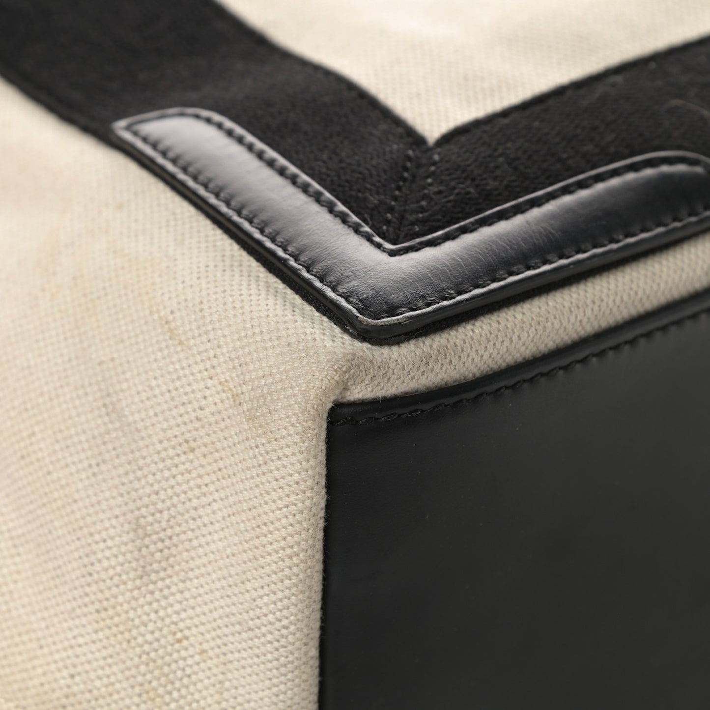 Canvas S Navy Cabas Natural Black