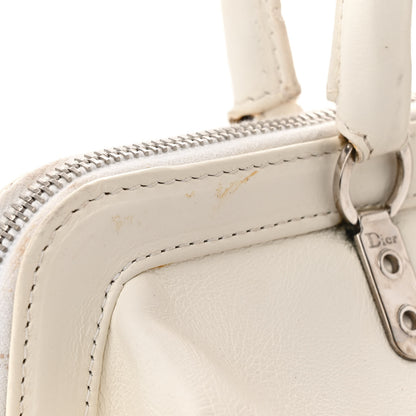 Christian Dior Calfskin Buckle Frame Satchel White 11 of 17