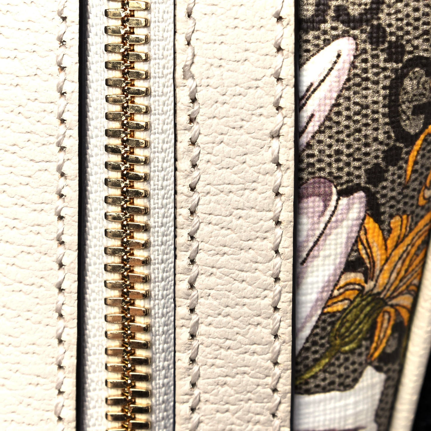 GG Supreme Monogram Flora Web Small Ophidia Day Backpack White