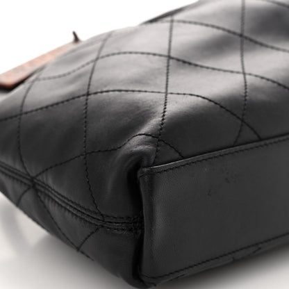 Chanel Lambskin Large Wood Handle Bag Black 9 of 10
