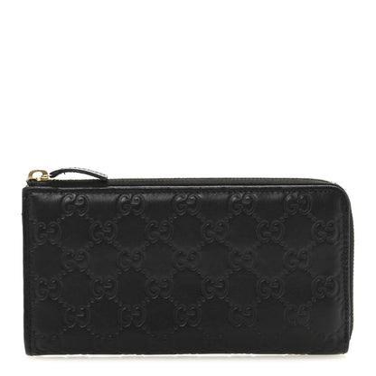 Gucci Guccissima Signature Zip Around Organizer Wallet Black 1 of 11