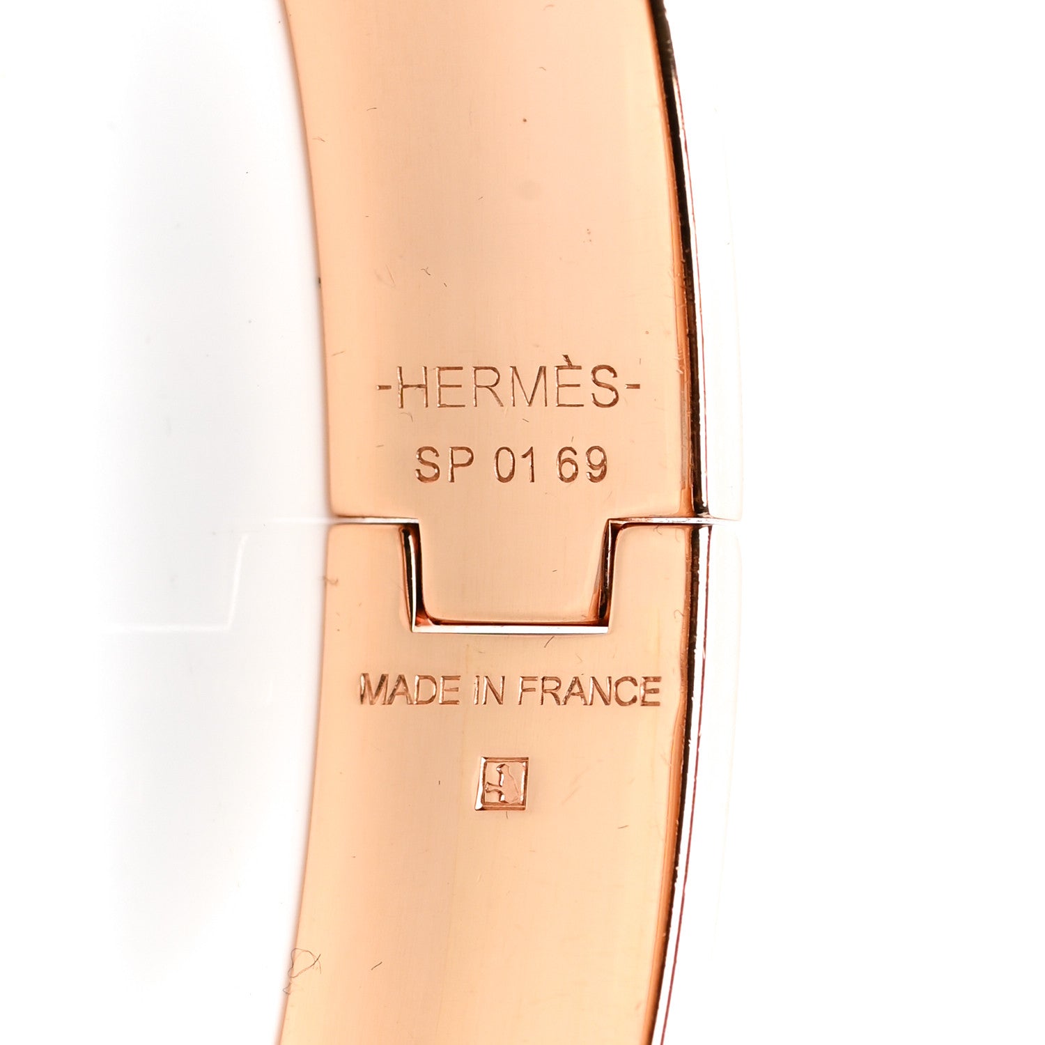 Hermes Enamel Narrow Clic Clac H Bracelet PM White 4 of 5