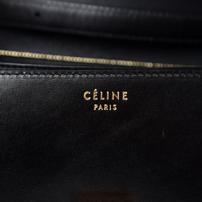 Celine Box Calfskin Medium Classic Box Flap Bag Black 9 of 11