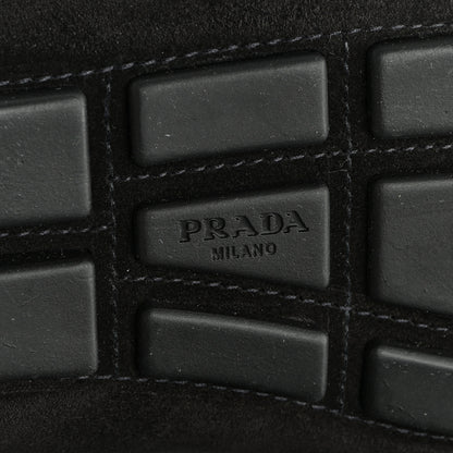 Prada Suede Metal Driving Loafers 36 Black 6 of 8