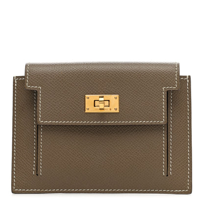 Hermes Epsom Kelly Pocket Compact Wallet Etoupe 1 of 8