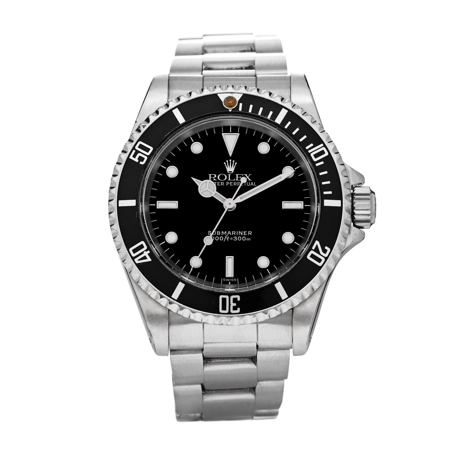 Rolex Stainless Steel 40mm Oyster Perpetual Submariner Watch Black 14060 1 of 4