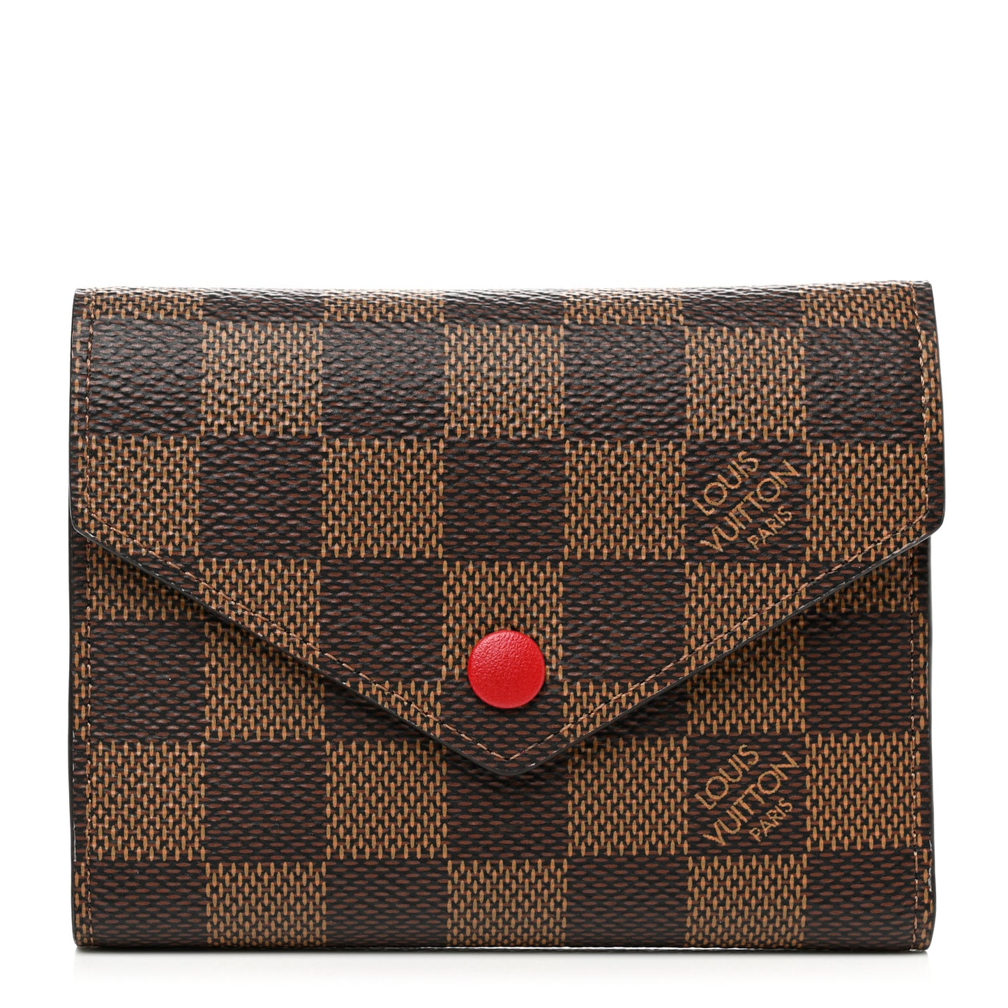 Damier Ebene Victorine Wallet Red
